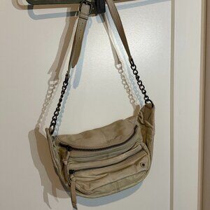 Free People Archer Chain Belt Bag Oatmeal Leather | FP Collection